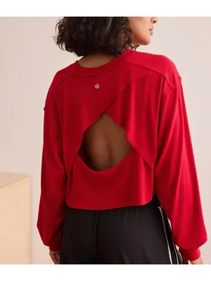 Altar'd State Relax Ribbed Open Back Layer AS Revival NWT Red XXL thumbnail 2