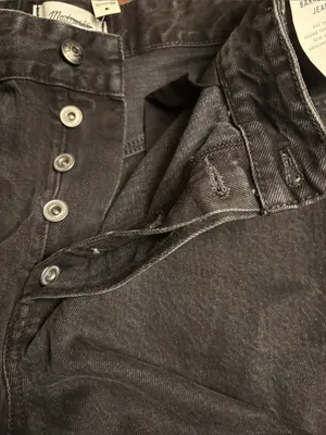 Madewell The Darted Barrel-Leg Jean button fly washed black NW235 Size 33 NWT thumbnail 8