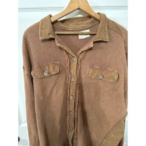 Oli & Hali Small Medium Distressed Cotton Button Up Tunic Free People Boho thumbnail 3