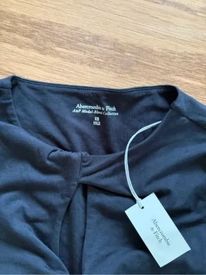 Abercrombie bra free Black Twist-Front Long Sleeve Dress thumbnail 2