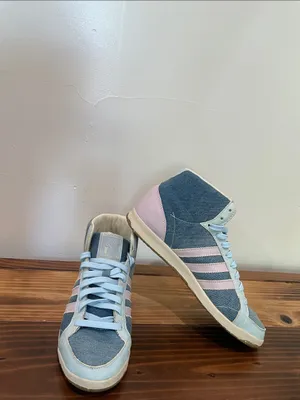 🔥RARE🔥 adidas Retro Women's adi Hoop Mid Grun Shoe,Neoblue/Purple/Glacier 9 thumbnail 3