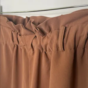 Anthropologie Elodie ruffle stretch high waist brown wide leg palazzo pants S thumbnail 5