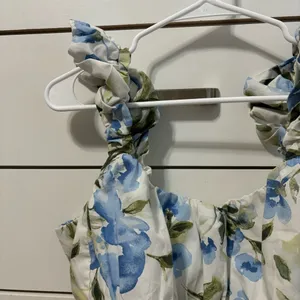 Abercrombie Floral Poplin Scrunch Tank Top thumbnail 3