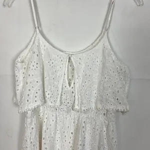 LA Hearts Eyelet Sleeveless Ruffle White Romper thumbnail 8