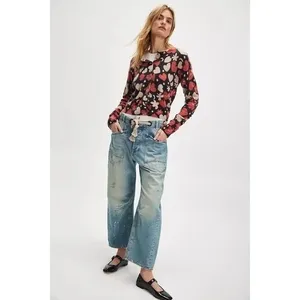 NWT!! FREE PEOPLE Nocturnal Patterned Cardi Black Retro Combo Hearts Floral XS thumbnail 10