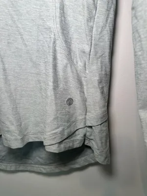 Apana Women's Gray Quarter Zip Active Pullover Long Sleeve Athletic Top Size S thumbnail 2