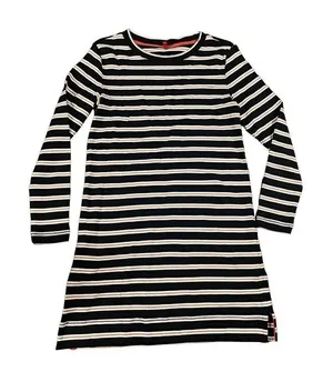 Lou & Grey black white tan striped dress‎ size XS thumbnail 1