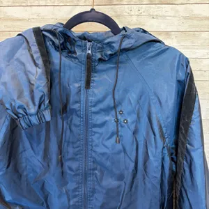 Vintage Y2K Catalina Womens S Windbreaker Jacket Blue Hooded Lightweight Velvet thumbnail 2