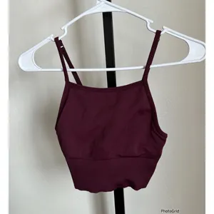Lululemon Ebb To Street Bra Long Line Maroon thumbnail 2