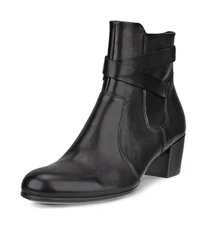 ECCO Shape M35 Ankle Boots Black Leather Heeled Round Toe Comfort Fall‎ size 5.5 thumbnail 1