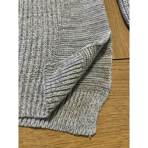 Anthropologie Silence + Noise Knit Side Slit Step Hem V Neck Sweater Size Medium thumbnail 6
