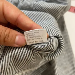 Brandy Melville Pinstripe Off Shoulder Top Black White Long Sleeve thumbnail 8