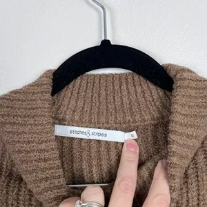 Stitches‎ & Stripes Brown Mock Neck Knit Pullover Sweater Size M thumbnail 4