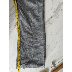 Reformation 100%‎ Linen Wide Leg Pants Houndstooth Black White Size 0 thumbnail 5