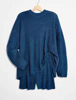 NWT Free People Malibu Solid Surf Set size XS color blue thumbnail 1