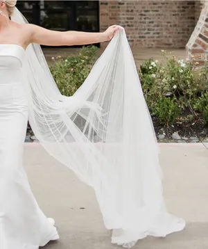 Estee Couture - V9 - Bridal - English Soft Tulle Veil Ivory - 125” thumbnail 1