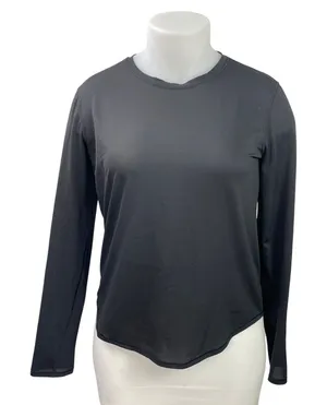 Lululemon Women's Black Long Sleeve Athletic Activewear Tee T-shirt Top Size 10 thumbnail 1