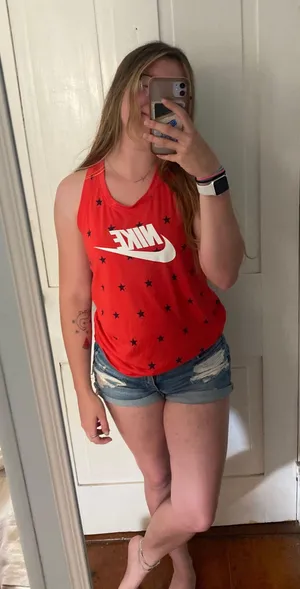 red and white and blue star tank top thumbnail 1