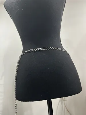 Source Unknown Silver Link Circle Chain Waist Belt thumbnail 4