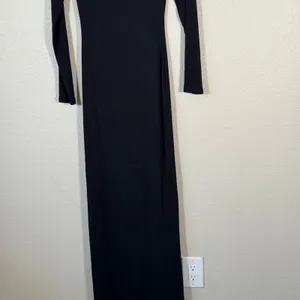 Skims Black Long Sleeve Midi Dress Womens M Bodycon Baddie Modest Minimalist thumbnail 7