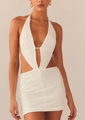 Peppermayo Not for the Faint of Heart White Lace Mini Dress Size 2 thumbnail 1