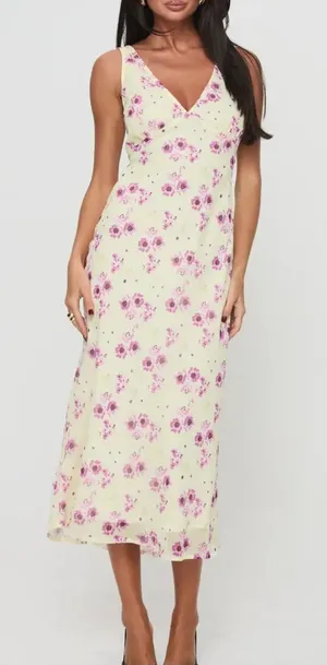 Princess Polly Womens Nellie Floral Purple Midi Dress 16 thumbnail 1