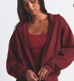 SKIMS Cotton Fleece Zip-Up Hoodie XS thumbnail 1
