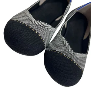 Rothy’s The Square Flats | Tuxedo Black & Ivory thumbnail 4
