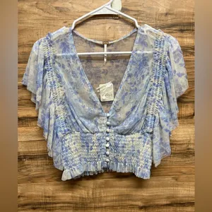 FREE PEOPLE‎ WOMEN'S SUGAR MESH BLOUSE NWT small thumbnail 8