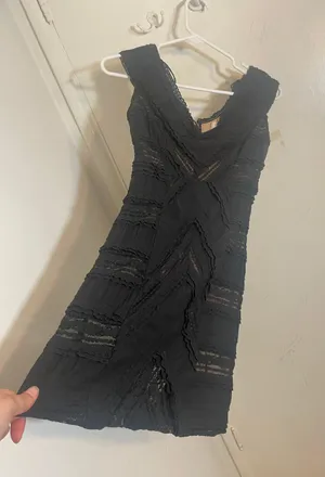 Black Lace Mini Dress thumbnail 10