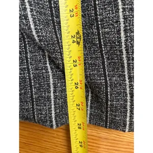 FRNCH Paris Womens‎ Black White Pinstripe Textured Single Button Blazer Jacket M thumbnail 5