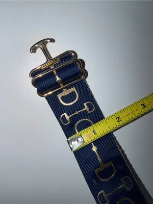 Navy and‎ Gold Horsebit Strap thumbnail 5