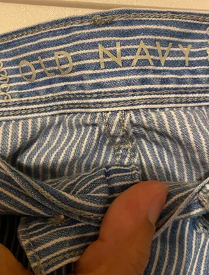 Old Navy Denim Striped Mini Skirt thumbnail 5