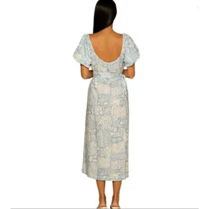 SHORE winnie wrap‎ midi dress in caribbean thumbnail 3