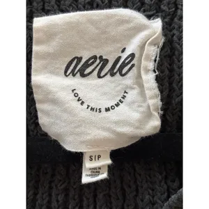 Aerie Womens Sugar Rush Chenille Sweater Charcoal‎ Gray V-Neck Pullover Small thumbnail 6