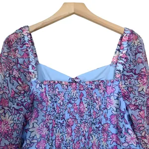 French Connection Womens M Hallie Peplum Halter Top in Placid Blue NEW thumbnail 5