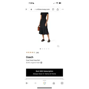 Coach Tiered Snap Aline Midi Skirt Sz.0 Stretch Waist - Dots Black Multicolor thumbnail 10