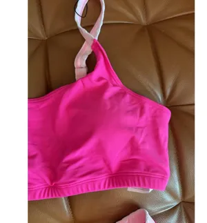 NWT A Image Pink V Waist Sexy Embroidered Bikini Swimsuit Size XL thumbnail 3