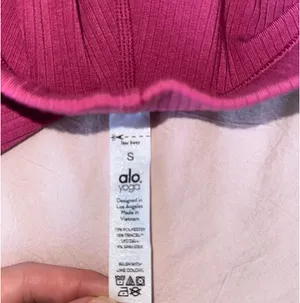 Alo Ribbed High-Waist 7/8 Blissful Legging - Raspberry Sorbet thumbnail 4