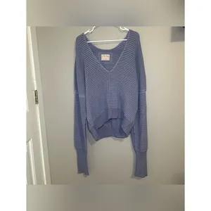 Free People Into You Purple Knit Pullover Oversized Sweater Women’s Size Medium thumbnail 2