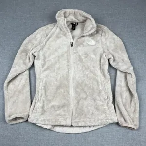 The North Face Osito Fleece Jacket Womens S Cream Ivory Full Zip High Pile thumbnail 1