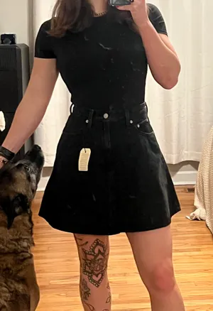 Levi’s Black Denim Mini Skirt thumbnail 1