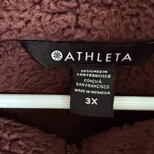 EUC Athleta Tugga Fleece Zip Front Jacket Brown Size 3X thumbnail 6