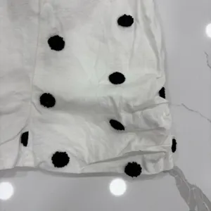 For Love And Lemons Dress Size Medium White Black Polka Dot Mini Linen Blend thumbnail 7