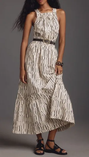 Anthropologie The Somerset Maxi Dress: Poplin Halter Edition size large thumbnail 1