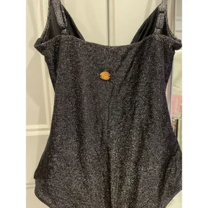 NWOT Dixxon Supreme Metallic One Piece Swimsuit XS Silver Sparkle High Cut thumbnail 11
