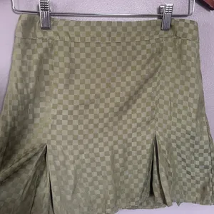 Le Lis Sage Green Checker Print Mini Skirt Size Medium Y2K Coquette thumbnail 3