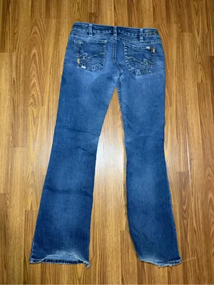 Silver Jeans Co. Tuesday Y2K Low Rise Embroidered Studded Bootcut 31x33 thumbnail 4