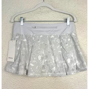 NWT! Lululemon Pace Rival MR Skirt Terrazzo Marble Silver Ice Size 6 Athleisure thumbnail 2