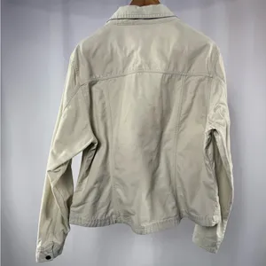 L.L. Bean Full‎ Zip Cotton Lightweight Jacket in Cream Size XL thumbnail 4